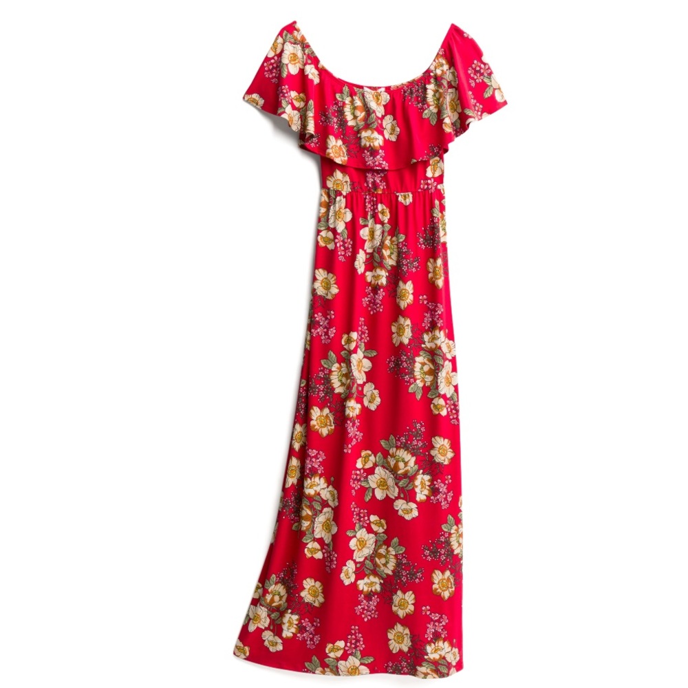 Lux & Co Off the Shoulder Maternity Dress